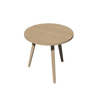 Tavolo riunione tondo Woody - diametro 80 cm - rovere - immagine 1