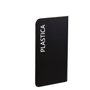 Etichetta adesiva raccolta differenziata - con stampa PLASTICA - 50 x 300 mm - vinile - bianco opaco - Medial International - immagine 1