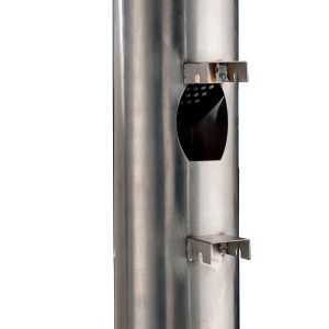 Posacenere murale Birkin - acciaio inox satinato - Medial International - immagine 2