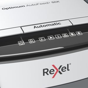 Distruggidocumenti Optimum AutoFeed+ 50X - a frammenti - Rexel - immagine 3