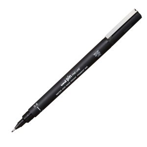 Pin fineliner - punta 0,6 mm - nero - Uni Mitsubishi - immagine 1