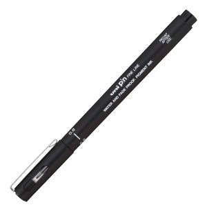 Pin fineliner - punta 0,8 mm - nero - Uni Mitsubishi - immagine 1