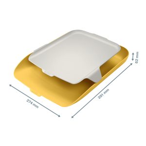 Vaschetta portacorrispondenza - con vassoio organizer Cosy - giallo - Leitz - immagine 2