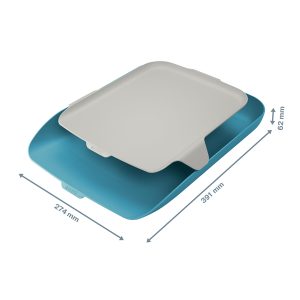 Vaschetta portacorrispondenza - con vassoio organizer Cosy - blu - Leitz - immagine 2
