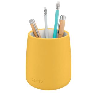 Portapenne Cosy - 10,8 x 8,5 cm - ceramica - giallo - Leitz - immagine 2
