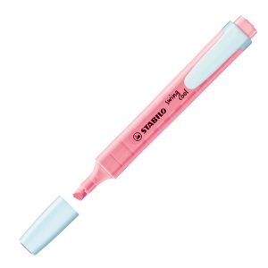 Evidenziatore Swing Cool Pastel - punta a scalpello - tratto 1- 4 mm - fior di ciliegio 150 - Stabilo - immagine 1