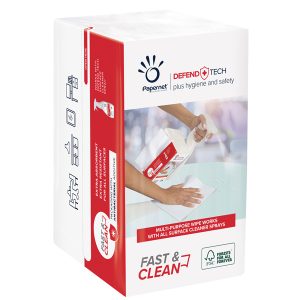 Panni Defend Tech - 2 veli - 21,6 x 33,25 cm - Fast&Clean - Papernet - pacco 100 pezzi - immagine 1