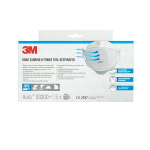 Mascherina Aura 9320+ FFP2 - senza valvola - monouso - 3M - conf. 5 pezzi - immagine 2