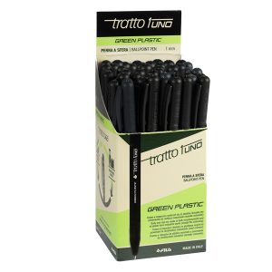 Penna sfera Tratto Uno Green - punta media 1 mm - nero - Tratto - conf. 50 pezzi - immagine 1