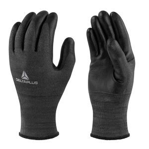 Guanti antitaglio Venicut B05 - maglia antistatico - palmo in poliuretano - taglia 08 - nero - Deltaplus - immagine 1