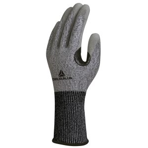 Guanti antitaglio Venicut D09 - maglia softnocut - palmo in poliuretano - taglia 09 - grigio - Deltaplus - immagine 2