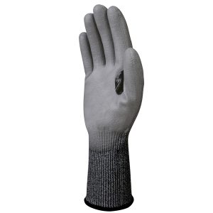 Guanti antitaglio Venicut D09 - maglia softnocut - palmo in poliuretano - taglia 09 - grigio - Deltaplus - immagine 3