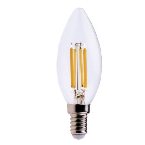 Lampada - Led - candela - 6W - E14 - 4000K - luce bianca naturale - MKC - immagine 1