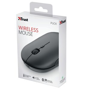 Mouse Puck - ultrasottile - wireless - ricaricabile - nero - Trust - immagine 4