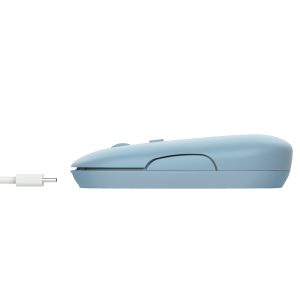 Mouse Puck - ultrasottile - wireless - ricaricabile - azzurro - Trust - immagine 3