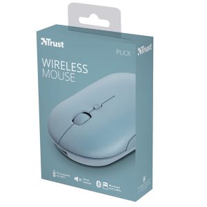 Mouse Puck - ultrasottile - wireless - ricaricabile - azzurro - Trust - immagine 5