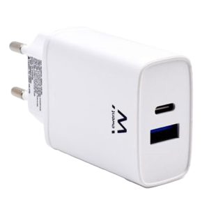 Caricabatterie rapido - 2 porte - USB-C e USB-A da 20W - Eminent - immagine 1