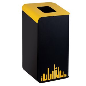 Gettacarte Rubik Evo - per raccolta differenziata - 80 L - giallo - Medial International - immagine 1