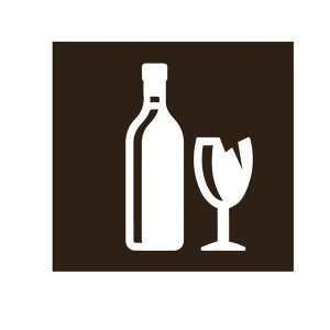 Etichetta adesiva raccolta differenziata - con icona VETRO - 120 x 130 mm - vinile - bianco opaco - Medial International - immagine 1