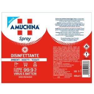 Spray amuchina - disinfettante per ambienti oggetti e tessuti - 400 ml - Amuchina Professional - immagine 2