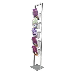 Portadepliant da terra - con 5 tasche A4 - altezza 160 cm - Studio T - immagine 1