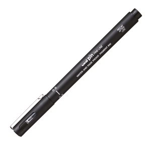 Pin fineliner - punta 0.9 mm - nero - Uni Mitsubishi - immagine 1