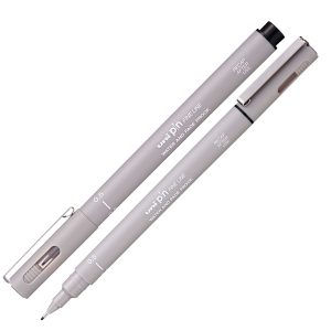 Pin fineliner - punta 0.5 mm - grigio chiaro - Uni Mitsubishi - immagine 1