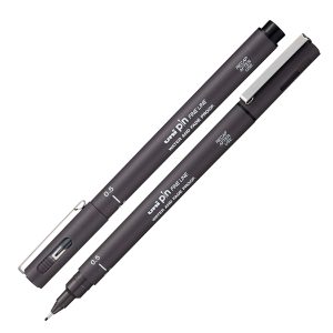 Pin fineliner - punta 0.5 mm - grigio scuro - Uni Mitsubishi - immagine 1