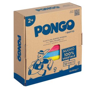 Pasta Pongo - panetto 350 gr - colori assortiti - Giotto - conf.12 pezzi - immagine 2