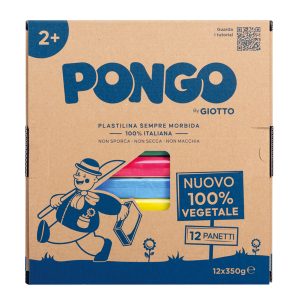 Pasta Pongo - panetto 350 gr - colori assortiti - Giotto - conf.12 pezzi - immagine 3