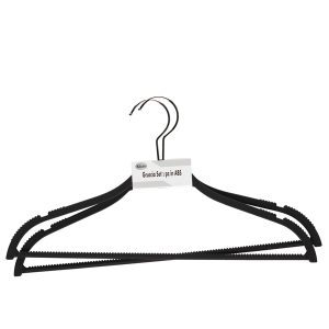 Gruccia - antiscivolo - 42 x 0,6 cm - nero - King Collection - conf. 2 pezzi - immagine 1