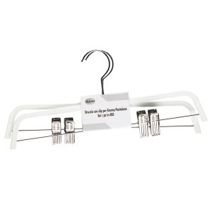 Gruccia - antiscivolo - 37 x 0,6 cm - bianco - King Collection - conf. 2 pezzi - immagine 1