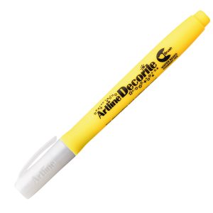 Marcatore Decorite - punta pennello - giallo - Artline - immagine 2