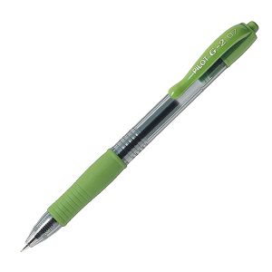 Roller gel a scatto G-2 - punta 0,7mm - verde chiaro - Pilot - immagine 1
