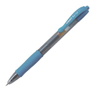 Roller gel a scatto G-2 - punta 0,7mm - celeste - Pilot - immagine 1