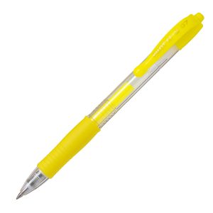 Roller gel a scatto G-2 - punta 0,7mm - giallo neon - Pilot - immagine 1