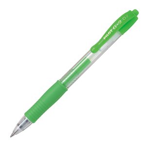 Roller gel a scatto G-2 - punta 0,7mm - verde neon - Pilot - immagine 1
