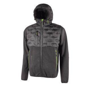 Giacca ibrida Spock- idrorepellente - taglia L - grigio/verde - U-Power - immagine 1