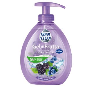 Sapone Gel - liquido - mora/mirtillo - 300 ml - Fresh&Clean - immagine 1