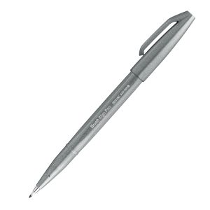 Pennarello Brush Sign Pen - grigio - Pentel - immagine 1