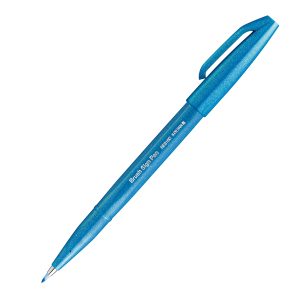 Pennarello Brush Sign Pen - azzurro - Pentel - immagine 1