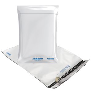 Sacchetto Polyself - per corrieri  - C4 - 23 x 32,5 cm - PE - bianco/grigio - Blasetti - conf. 100 pezzi - immagine 1