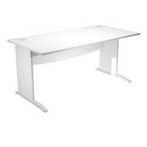 Scrivania Operativa Agorà Basic - fianchi a L melaminico - 140 x 80 x H 73 cm - bianco - immagine 1
