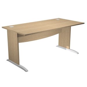Scrivania Operativa Agorà Basic - fianchi a L melaminico - 160 x 80 x H 73 cm - rovere - immagine 1