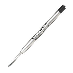 Refill sfera QuinkFlow - punta media - metallo - nero - Parker - blister 3 pezzi - immagine 2