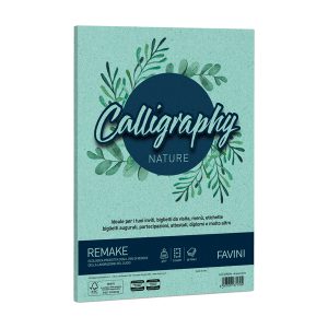 Carta Calligraphy Nature Remake - A4 - 250 gr - acquamarina - Favini - conf. 50 fogli - immagine 1