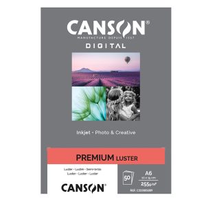 Carta Inkjet Premium - 10 x 15 cm - 255 gr - 50 fogli - lucida - Canson - immagine 1