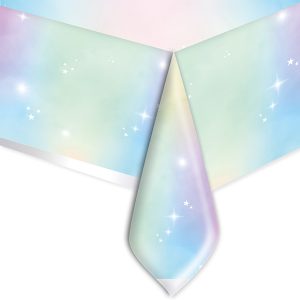Tovaglia - plastica - 140 x 270 cm - colori soft rainbow - Big Party - immagine 1