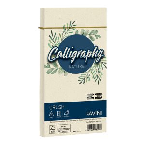 Busta Calligraphy Nature Crush - 110 x 220 mm - 90 gr - alga - Favini - conf. 25 pezzi - immagine 1