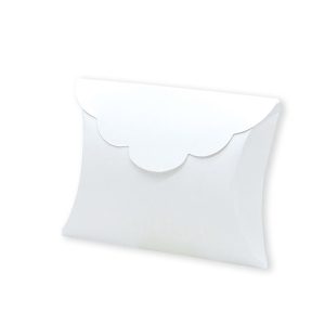 Scatolina portaconfetti - carta - 10 x 8 x 3 cm - bianco - Big Party - conf.25 pezzi - immagine 1